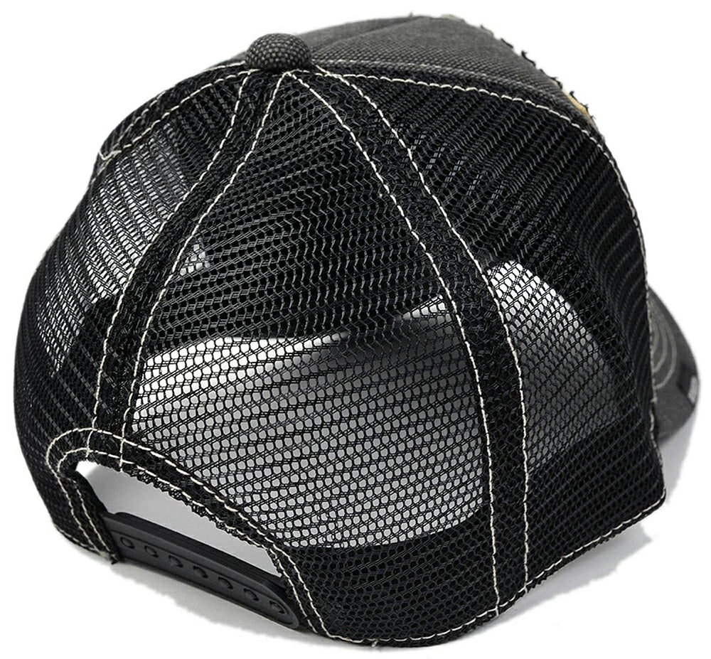 グレー ブラック 黒 ワッペンキャップ ビッグサイズ ビッグワッチ CPC-03 春 夏 秋 UVケア