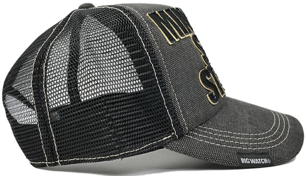 グレー ブラック 黒 ワッペンキャップ ビッグサイズ ビッグワッチ CPC-03 春 夏 秋 UVケア