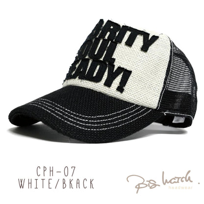 ガレージヘンプキャップ BIGWATCH正規品 ブラック ベージュ メッシュ ワッペン CPH-01 ブラック/ベージュ/ホワイト/ネイビー/グレー