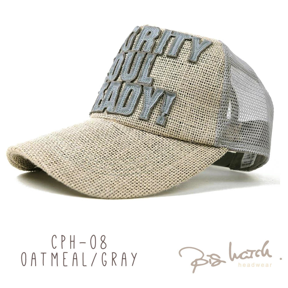 ガレージヘンプキャップ BIGWATCH正規品 ブラック ベージュ メッシュ ワッペン CPH-01 ブラック/ベージュ/ホワイト/ネイビー/グレー