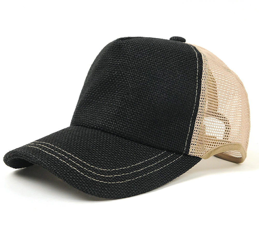無地ヘンプ ラウンド キャップBIGWATCH ブラック ベージュ キャップ ビッグサイズ スポーツキャップ ダメージ加工無し CPM-01R 春 夏 秋 UVケア/ビッグワッチ