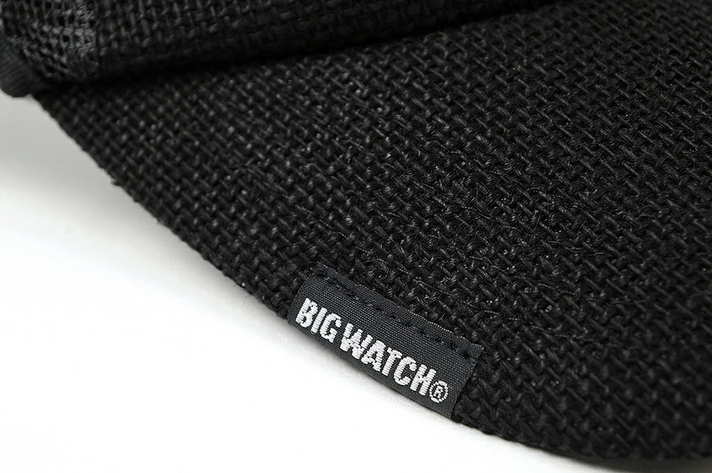 無地ヘンプ ラウンドキャップBIGWATCH オールブラック キャップ ビッグサイズ スポーツキャップ ダメージ加工無し CPM-09R 春 夏 秋 UVケア/ビッグワッチ