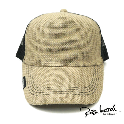 無地 ヘンプキャップ BIGWATCH グレージュ/ブラック メッシュキャップ CPM-21 春 夏 秋 UVケア ビッグワッチ