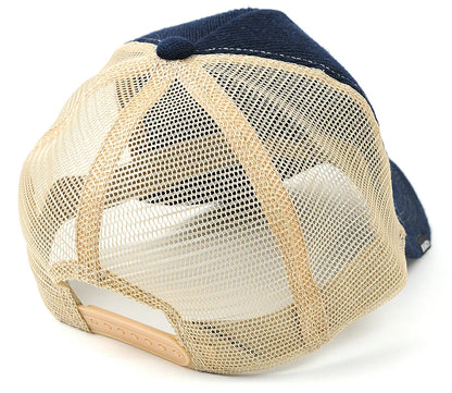 地 ヘンプ ニット コットンキャップ BIGWATCH ネイビー（紺) ベージュ メッシュキャップ ビッグサイズ ビッグワッチ ダメージ加工無し CPM-23 春 夏 秋 UVケア