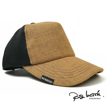 ヘンプメッシュ キャップ ベージュ/ブラック 黒 CPM-30 春 夏 秋 UVケア BIGWATCH正規品