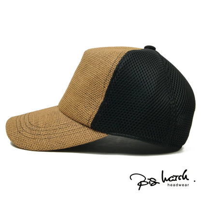 ヘンプメッシュ キャップ ベージュ/ブラック 黒 CPM-30 春 夏 秋 UVケア BIGWATCH正規品