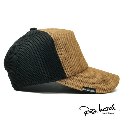 ヘンプメッシュ キャップ ベージュ/ブラック 黒 CPM-30 春 夏 秋 UVケア BIGWATCH正規品