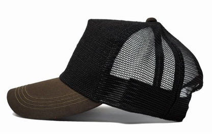 無地ヘンプコンビキャップ BIGWATCH ブラック ブラウン メッシュ キャップ CPMA-02 春 夏 秋