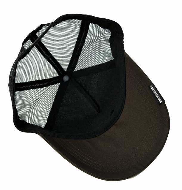 無地ヘンプコンビキャップ BIGWATCH ブラック ブラウン メッシュ キャップ CPMA-02 春 夏 秋