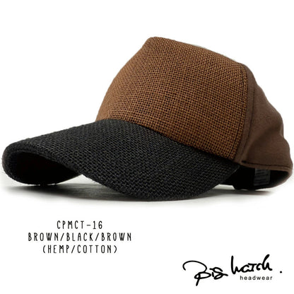 無地 ビッグワッチ ヘンプ コットン キャップ CPMCT-01 春夏 シンプル ブラック
