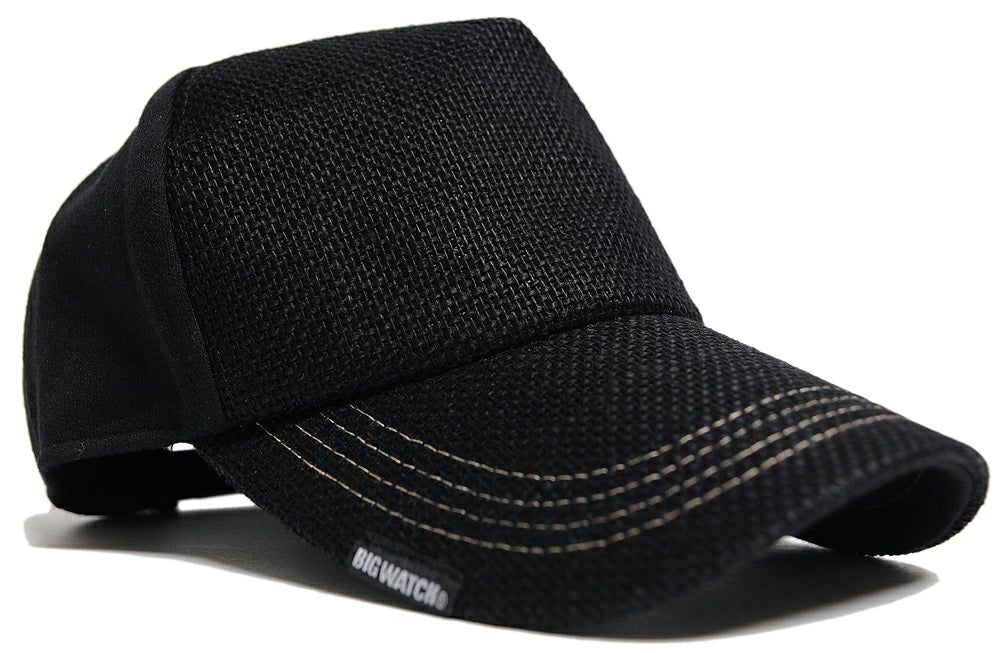 無地 ビッグワッチ ヘンプ コットン キャップ CPMCT-01 春夏 シンプル ブラック