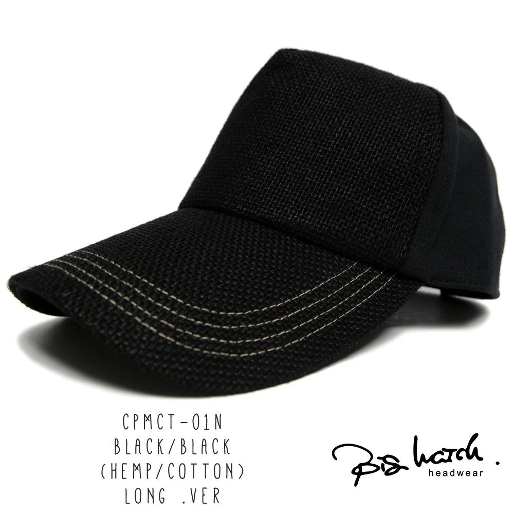 無地 ビッグワッチ ヘンプ コットン キャップ CPMCT-01 春夏 シンプル ブラック