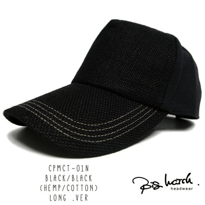 無地 ビッグワッチ ヘンプ コットン キャップ CPMCT-01 春夏 シンプル ブラック