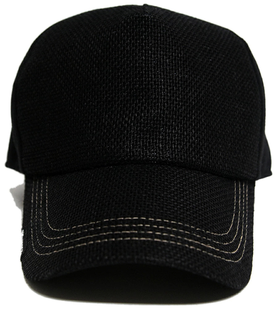 無地 ビッグワッチ ヘンプ コットン キャップ CPMCT-01 春夏 シンプル ブラック