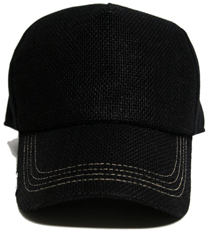 無地 ビッグワッチ ヘンプ コットン キャップ CPMCT-01 春夏 シンプル ブラック