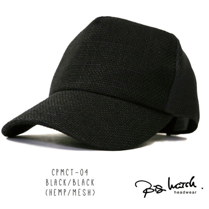 無地 ビッグワッチ ヘンプ コットン キャップ CPMCT-01 春夏 シンプル ブラック