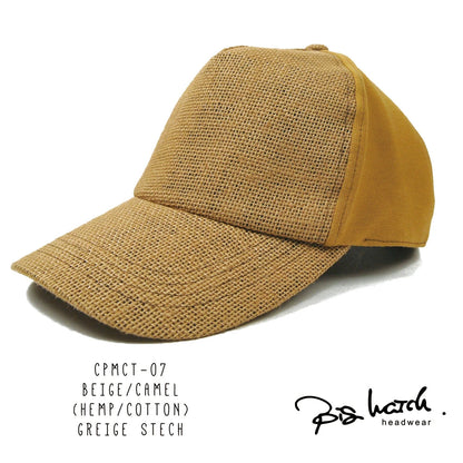 無地 ビッグワッチ ヘンプ コットン キャップ CPMCT-01 春夏 シンプル ブラック