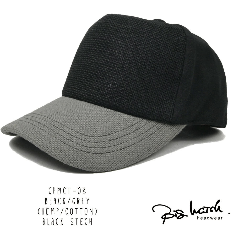 無地 ビッグワッチ ヘンプ コットン キャップ CPMCT-01 春夏 シンプル ブラック