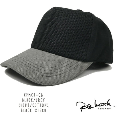 無地 ビッグワッチ ヘンプ コットン キャップ CPMCT-01 春夏 シンプル ブラック