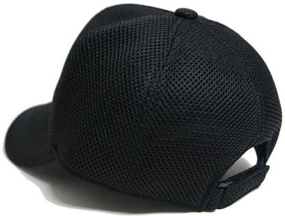 無地 スポーツ メッシュキャップ 黒 CPMG-01 春 夏 秋 UVケア