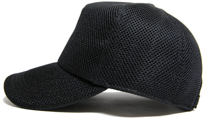無地 スポーツ メッシュキャップ 黒 CPMG-01 春 夏 秋 UVケア