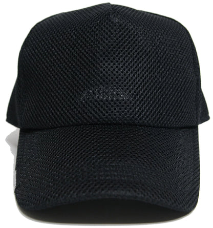 無地 スポーツ メッシュキャップ 黒 CPMG-01 春 夏 秋 UVケア