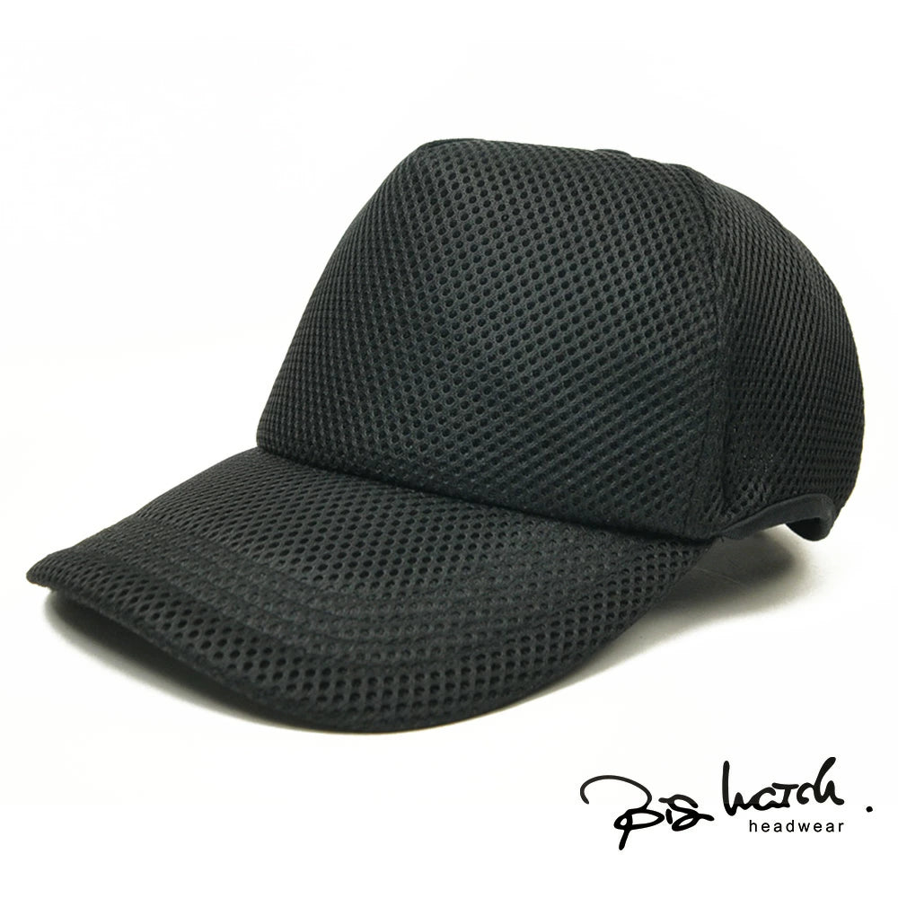 無地 ラウンドメッシュキャップ さらに大きいサイズ 黒 CPMG-01R スポーツ 春 夏 秋 UVケア