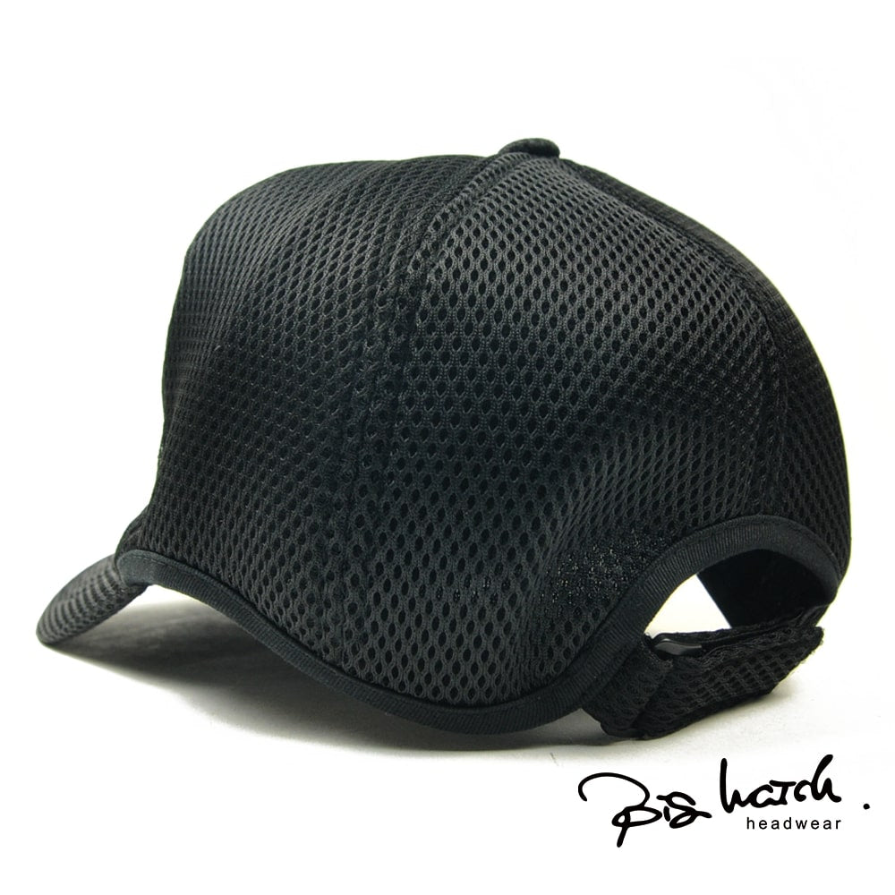 無地 ラウンドメッシュキャップ さらに大きいサイズ 黒 CPMG-01R スポーツ 春 夏 秋 UVケア