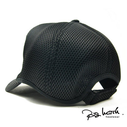 無地 ラウンドメッシュキャップ さらに大きいサイズ 黒 CPMG-01R スポーツ 春 夏 秋 UVケア