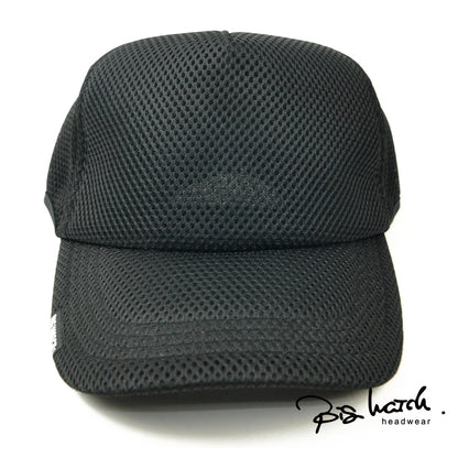 無地 ラウンドメッシュキャップ さらに大きいサイズ 黒 CPMG-01R スポーツ 春 夏 秋 UVケア