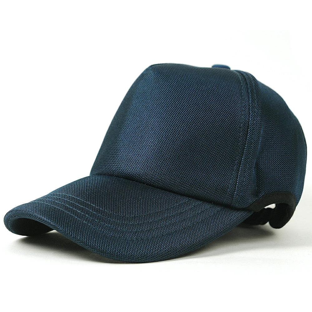 ラウンド メッシュ スポーツ ラインニング キャップ 青 ネイビー 春 夏 秋 UVケア/ビッグワッチ