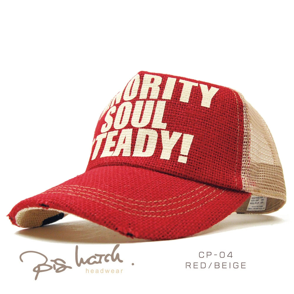 ヘンプ メッシュキャップ ビッグワッチ 13色 ヘンプキャップ BIGWATCH正規品 ブラック ベージュ 黒 赤 ブラウン カモ 白 メッセージキャップ CP-01 春 夏 秋 UVケア