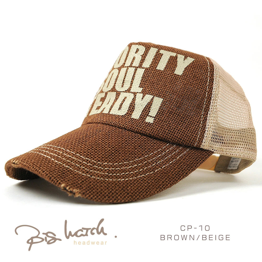 ヘンプ メッシュキャップ ビッグワッチ 13色 ヘンプキャップ BIGWATCH正規品 ブラック ベージュ 黒 赤 ブラウン カモ 白 メッセージキャップ CP-01 春 夏 秋 UVケア