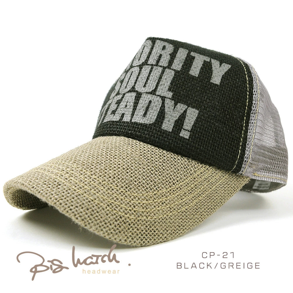 ヘンプ メッシュキャップ ビッグワッチ 13色 ヘンプキャップ BIGWATCH正規品 ブラック ベージュ 黒 赤 ブラウン カモ 白 メッセージキャップ CP-01 春 夏 秋 UVケア