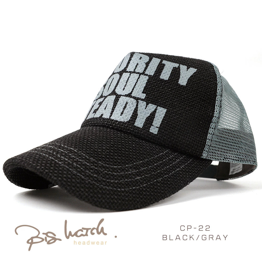 ヘンプ メッシュキャップ ビッグワッチ 13色 ヘンプキャップ BIGWATCH正規品 ブラック ベージュ 黒 赤 ブラウン カモ 白 メッセージキャップ CP-01 春 夏 秋 UVケア