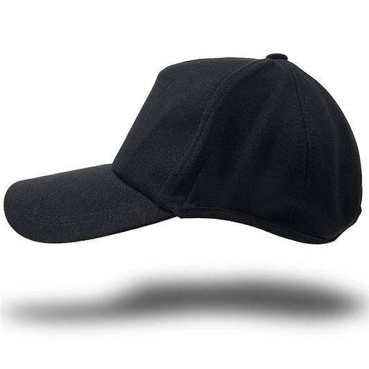 無地 コットンキャップ 黒 ロングつばVer CPR-03BN 春夏 秋冬