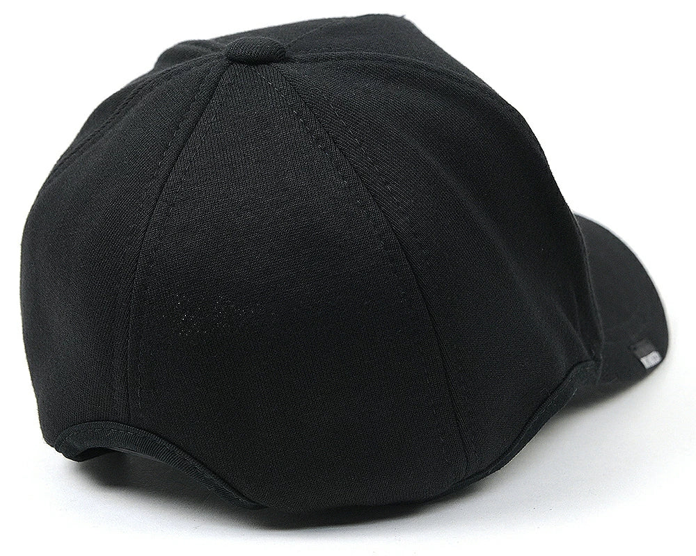 無地 コットンキャップ 黒 ロングつばVer CPR-03BN 春夏 秋冬