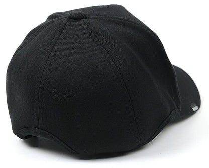 無地 コットンキャップ 黒 ロングつばVer CPR-03BN 春夏 秋冬