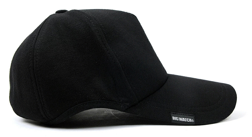 無地 コットンキャップ 黒 ロングつばVer CPR-03BN 春夏 秋冬