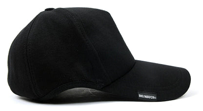 無地 コットンキャップ 黒 ロングつばVer CPR-03BN 春夏 秋冬