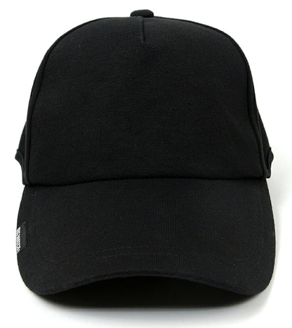 無地 コットンキャップ 黒 ロングつばVer CPR-03BN 春夏 秋冬