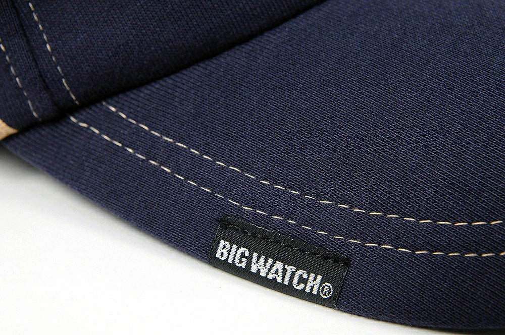 無地 ラウンド スウェットキャップ BIGWATCH つばロングVer ネイビー 紺 ビッグサイズ ビッグワッチ スポーツキャップ ウォーキング ランニング CPR-06N 春 夏 秋 UVケア