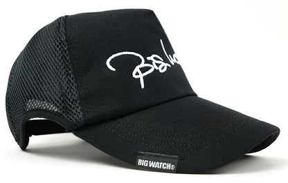 刺繍 ラウンド メッシュ キャップBIGWATCH ブラック キャップ CPR-21 春夏 UVケア ビッグワッチ