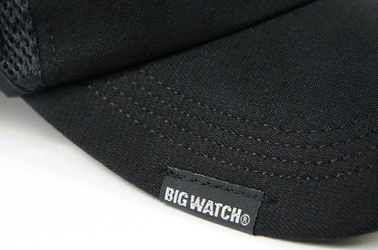 刺繍 ラウンド メッシュ キャップBIGWATCH ブラック キャップ CPR-21 春夏 UVケア ビッグワッチ