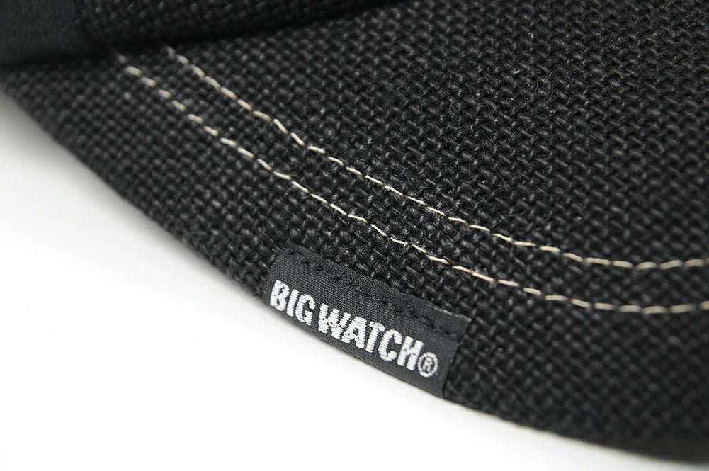 無地 ヘンプコットン ラウンドキャップBIGWATCH オールブラック キャップ ビッグサイズ スポーツキャップ ダメージ加工無し CPRM-01 春 夏 秋 UVケア
