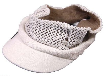 ヘンプダメージ ツバ付きヘアバンドBIGWATCH ホワイト ベージュ ターバン クラッシュ加工 ビッグワッチ カチューシャ CTB-02 春 夏 秋 UVケア