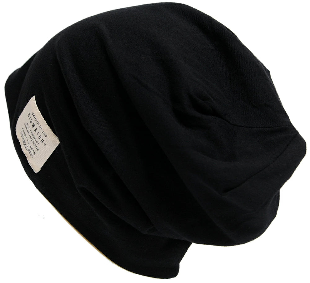 ストレッチコットンリバーシブル BIGWATCH正規品 ブラック グレー チャコール ニットキャップ ルーズ ニットワッチ CTP-01 春 秋 冬