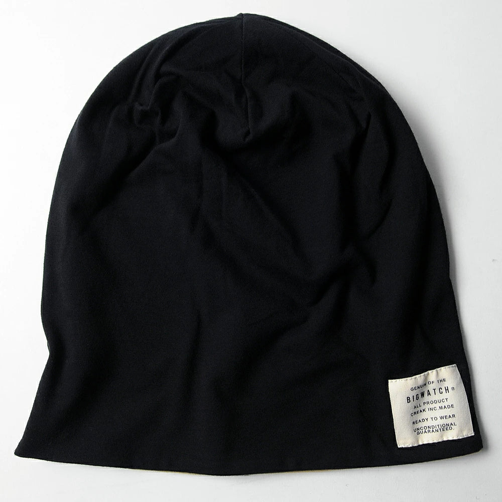 ストレッチコットンリバーシブル BIGWATCH正規品 ブラック グレー チャコール ニットキャップ ルーズ ニットワッチ CTP-01 春 秋 冬