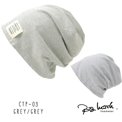 ストレッチコットンリバーシブル BIGWATCH正規品 ブラック グレー チャコール ニットキャップ ルーズ ニットワッチ CTP-01 春 秋 冬