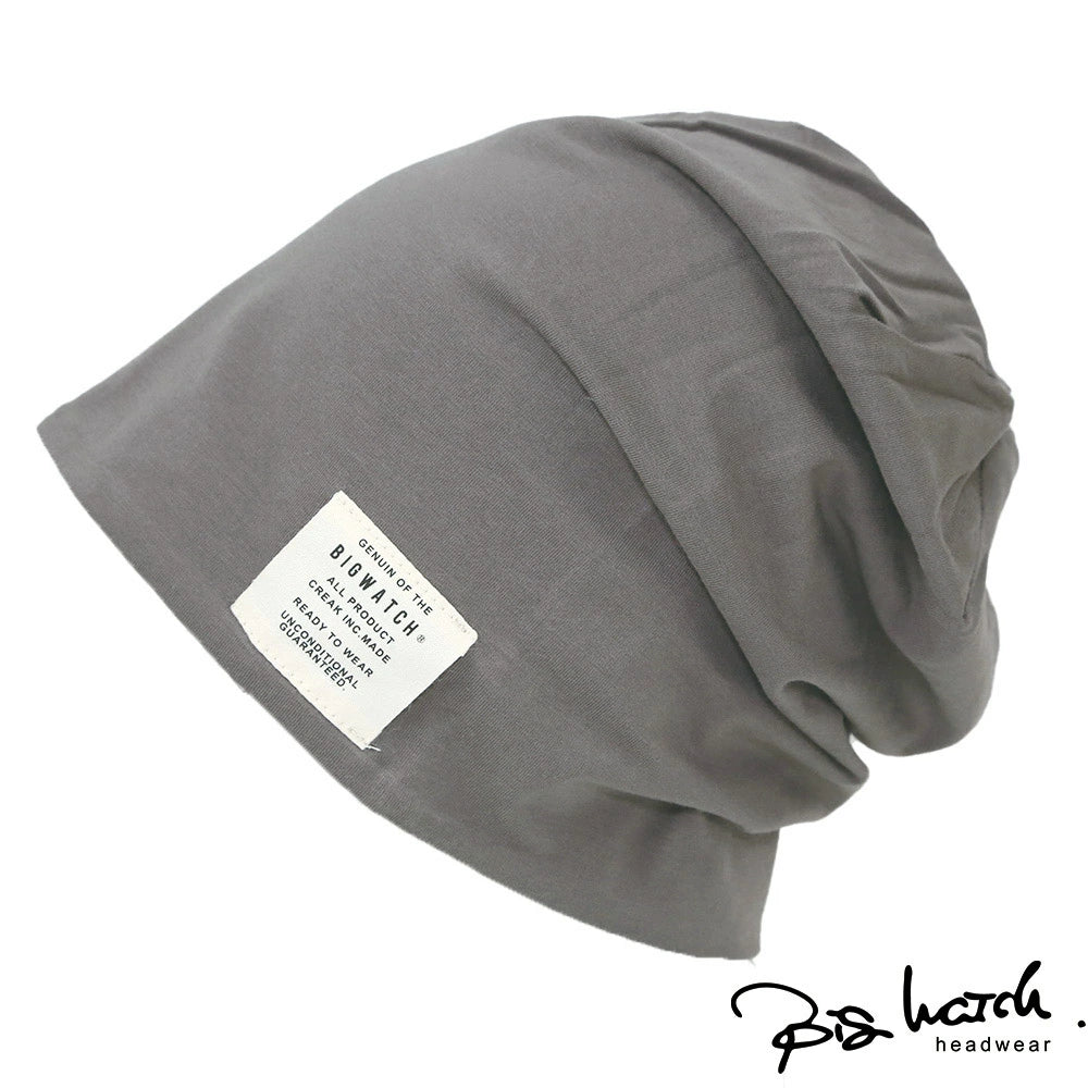ストレッチコットンリバーシブル BIGWATCH正規品 ロング グレー ライトグレーニットキャップ ルーズ ニットワッチ ビッグワッチ CTP-02 春 夏 秋 UVケア